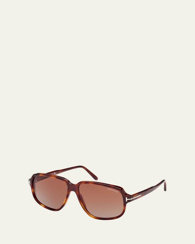 Havana Square Acetate Sunglasses